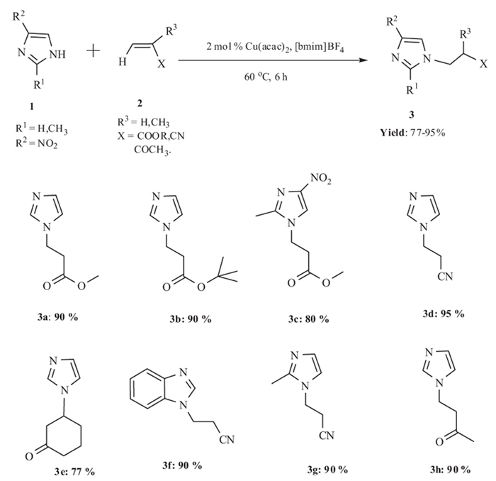 Michael Addition Of Imidazole To A B Unsaturated Carbonyl Cyano Compound Fulltext